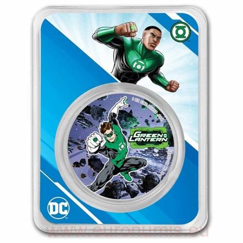5 Dollars 2023 Samoa BU karta farbená 1 Oz Ag, DC Comics Green Lantern