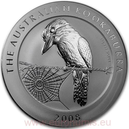 30 Dollars 2008 Austrália BU 1 Kg Ag, Australian Kookaburra