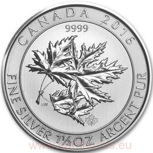 8 Dollars 2016 Kanada BU 1 1/2 Oz Ag, Multi Maple Leaf