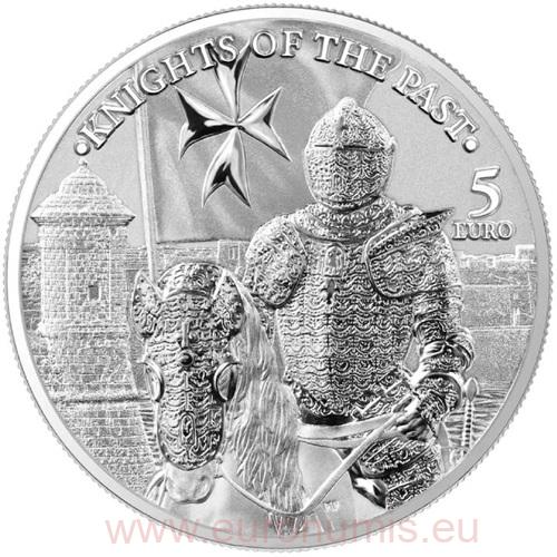 5 euro 2023 Malta BU karta 1 Oz Ag Knights of the Past 