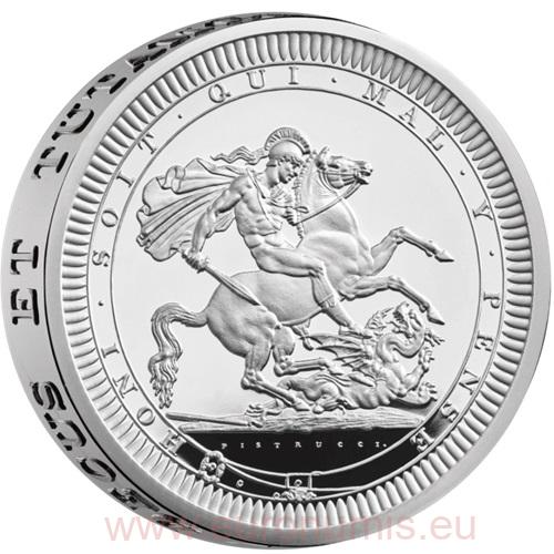 5 Pounds 2024 Anglicko PROOF 2 Oz Ag St. George And The Dragon
