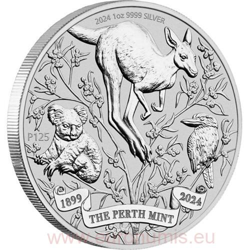 Dollar 2024 Austrália BU 1 Oz Ag, The Perth Mint’s 125th Anniversary