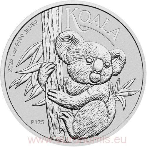 Dollar 2024 Austrália BU 1 Oz Ag, Australian Koala 