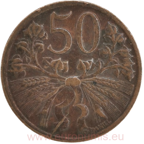 50 Halier 1949 Československo