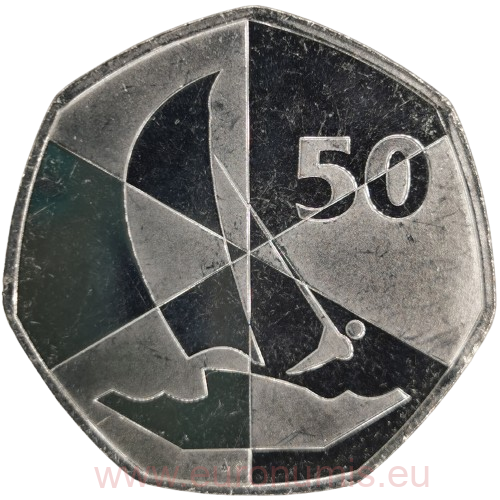 50 Pence 2019 Gibraltar UNC, Island Games