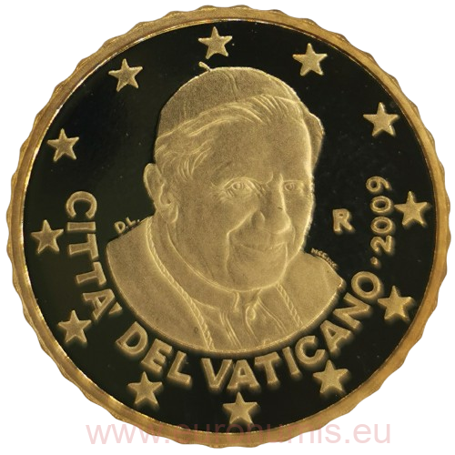 10 cent 2009 Vatikán ob.PROOF, Benedikt XVI.