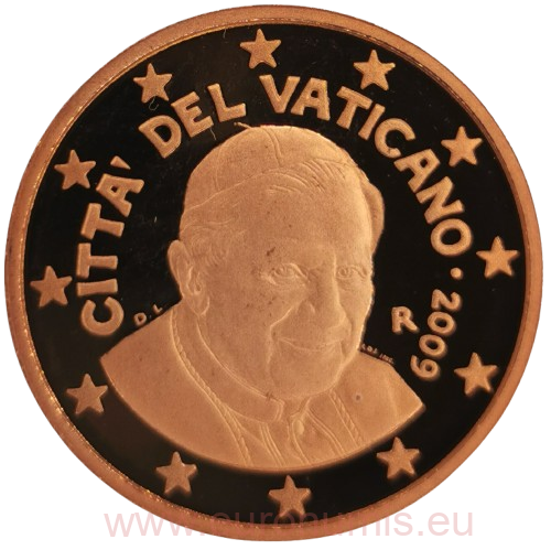 2 cent 2009 Vatikán ob.PROOF, Benedikt XVI.