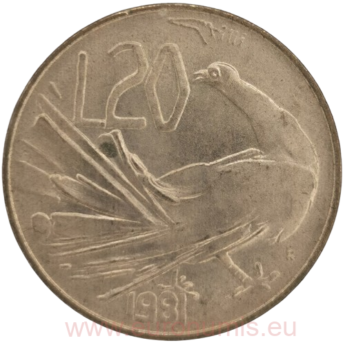 20 lire 1981 San Marino ob.UNC
