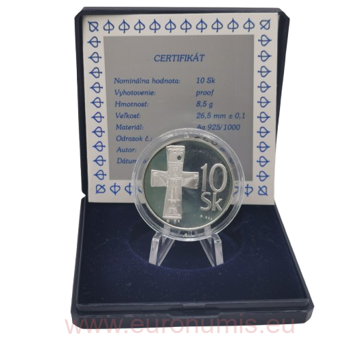 Strieborná medaila, 10 korún 1993 Slovensko PROOF