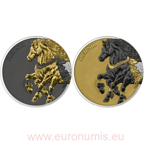 SADA 2 x 5 Mark 2026 Germania BU Gilded 2 x 1 Oz Ag, Sleipnir