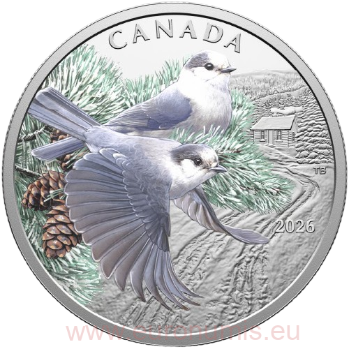 20 Dollars 2026 Kanada PROOF farbená 1 Oz Ag, Colourful Birds