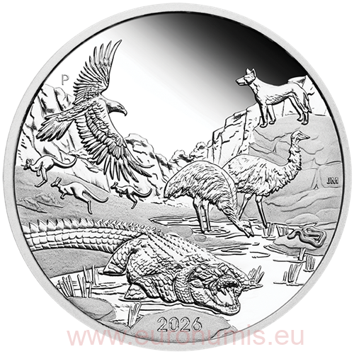Dollar 2026 Austrália PROOF 1 Oz Ag, Wonders of Australia - The Outback