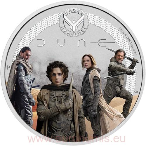 50 Cents 2026 Tuvalu PROOF farbená 1/2 Oz Ag, Dune - House Atreides