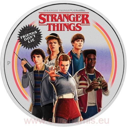 Dollar 2026 Tuvalu PROOF farbená 1 Oz Ag, Stranger Things - Friends Don't Lie