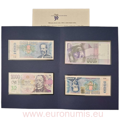 Sada bankoviek 2023 UNC, 30 rokov menovej odluky SPECIMEN