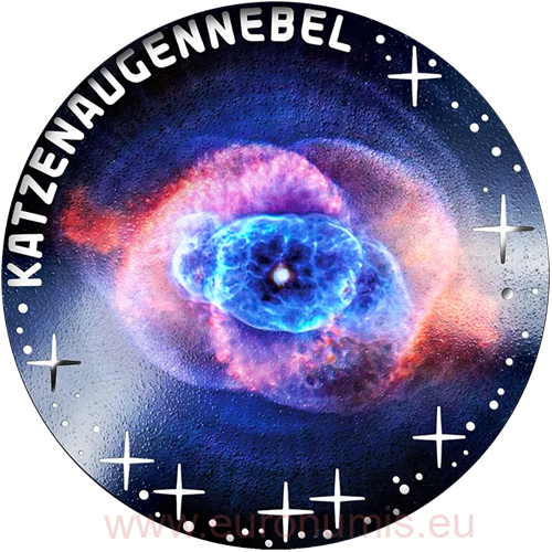 20 euro 2026 Rakúsko PROOF farbená, Cat's Eye Nebula