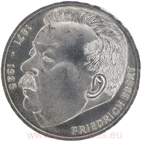 5 Mark 1975 J Nemecko (NSR), Friedrich Ebert (ťuknutá hrana)