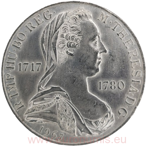 25 Schilling 1967 Rakúsko, Maria Theresia