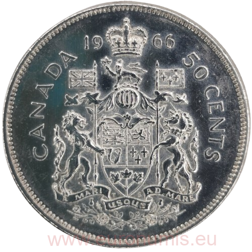 50 Cents 1966 Kanada, Alžbeta II.