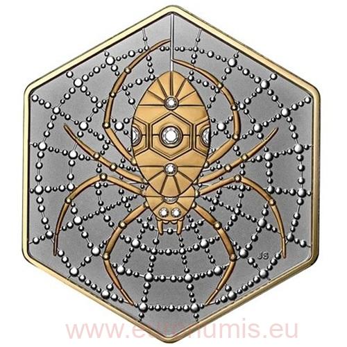 20 Dollars 2026 Kanada PROOF reverse farbená 1 Oz Ag, Spider