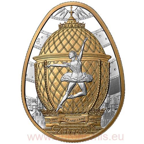20 Dollars 2026 Kanada PROOF farbená 31,82g Ag, National Ballet