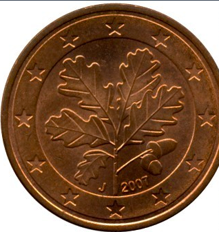 5 cent 2002 Nemecko ob.UNC J