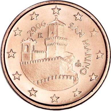 5 cent 2006 San Marino ob.UNC