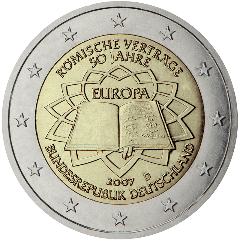 2 euro 2007 D Nemecko cc.UNC, Rímska zmluva