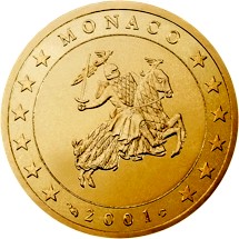 10 cent 2001 Monako ob.UNC