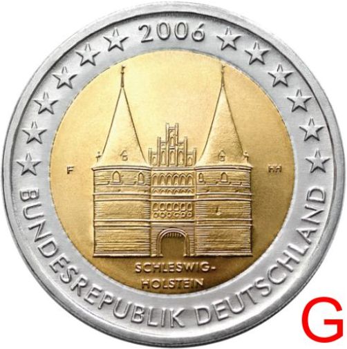 2 euro 2006 Nemecko G cc.UNC Šlezvicko-Holštajnsko