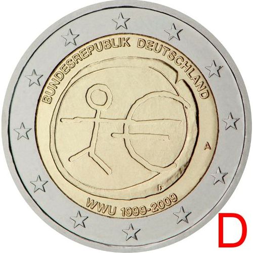 2 euro 2009 D Nemecko cc.UNC, Hospodárska a menová únia