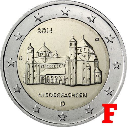 2 euro 2014 Nemecko F cc.UNC Dolné Sasko