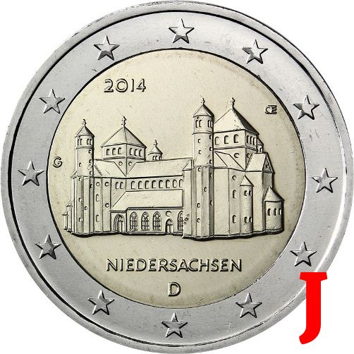 2 euro 2014 J Nemecko cc.UNC Dolné Sasko