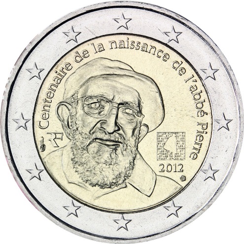2 euro 2012 Francuzsko cc.UNC Abbé Pierre
