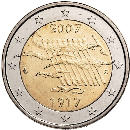 2 euro 2007 Fínsko cc.UNC nezávislosť Fínska