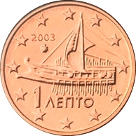 1 cent 2003 Grécko ob.UNC