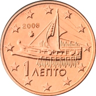 1 cent 2006 Grécko ob.UNC
