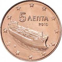 5 cent 2010 Grécko ob.UNC