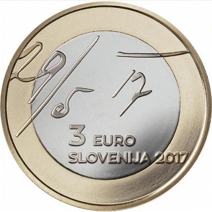 3 euro 2017 Slovinsko cc.UNC Deklarácia