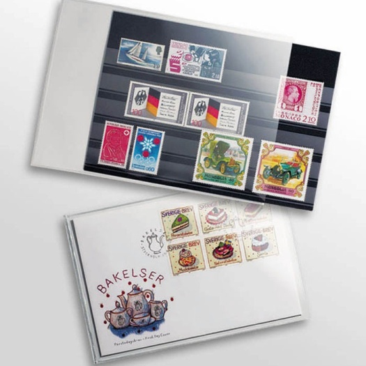 Obaly na pohľadnice a dopisy, 50ks/bal., FDCs 187x125 mm, číre (HP50)