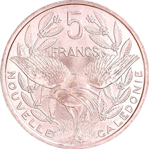 5 Francs 2016 Nová Kaledónia ob.UNC