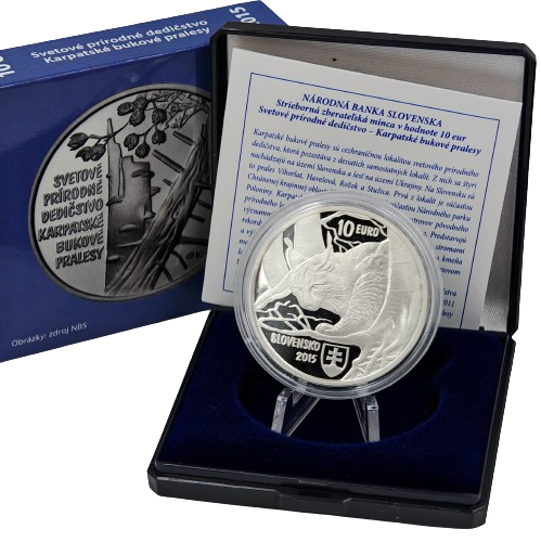10 euro 2015 Slovensko PROOF bukové pralesy