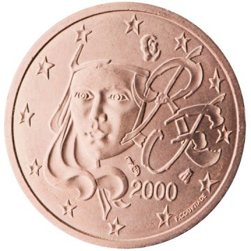 2 cent 1999 Francúzsko ob.UNC