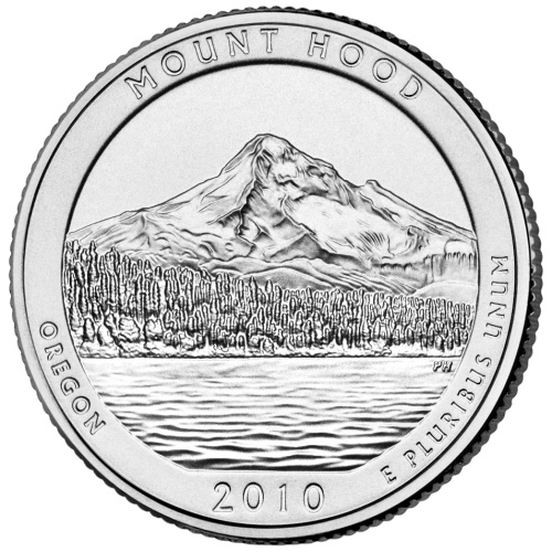 Quarter Dollar 2010 D USA UNC, Mount Hood