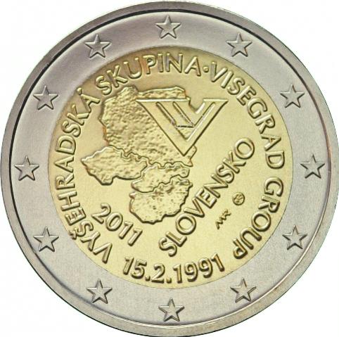 2 euro 2011 Slovensko cc.UNC Vyšehradska skupina