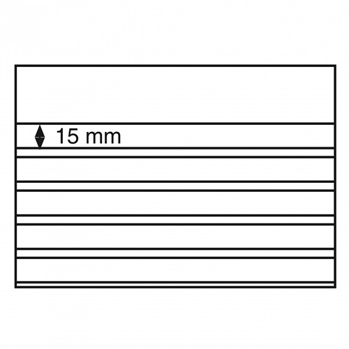 Štandartné karty PS 210x148 mm, 5 číre pásy s krycím listom, čierne, 50ks/bal (EKA5DS)