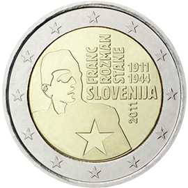 2 euro 2011 Slovinsko cc.UNC Franc Rozman-Stane