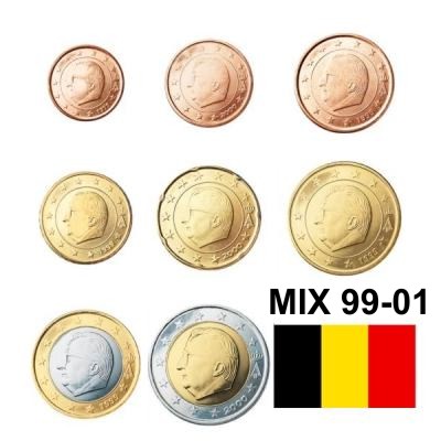 SET Belgicko UNC mix rokov 1999-2001 (3,88€)