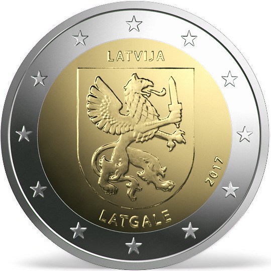 2 euro 2017 Lotyšsko cc.UNC Latgale