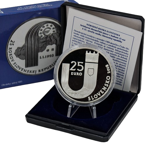 25 euro 2018 Slovensko PROOF, 25.výročie vzniku